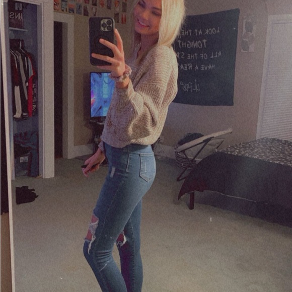 American Eagle Blue Jeggings with Stretch - Picture 7 of 7